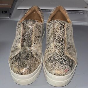 J Slides Snakeskin Patterned Slip-On Sneakers